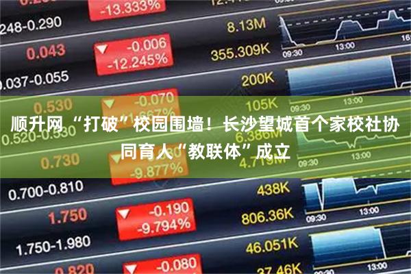 顺升网 “打破”校园围墙！长沙望城首个家校社协同育人“教联体”成立